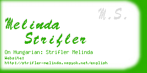 melinda strifler business card